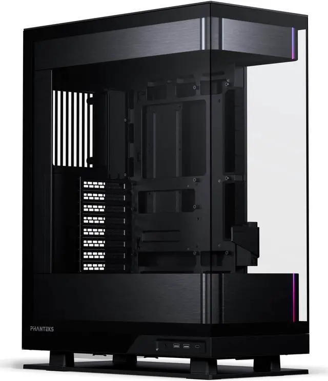 Main image of Phanteks Evolv X2, Mid-Tower Gaming Chassis, Vertical Cooling System, See-through Tempered Glass Chassis, Brushed Aluminum interior panel with Integrated D-RGB Lighting, Brushed Black