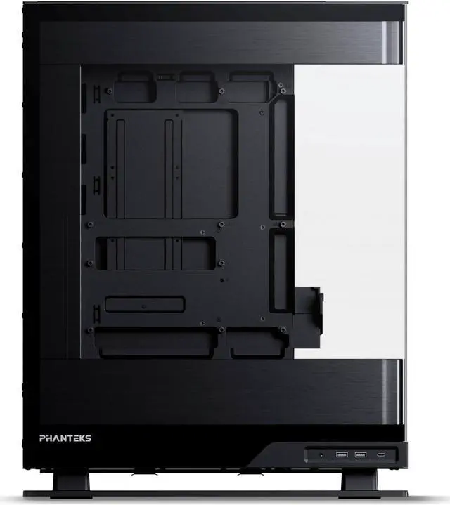 Alt view image 3 of 11 - Phanteks Evolv X2, Mid-Tower Gaming Chassis, Vertical Cooling System, See-through Tempered Glass Chassis, Brushed Aluminum interior panel with Integrated D-RGB Lighting, Brushed Black