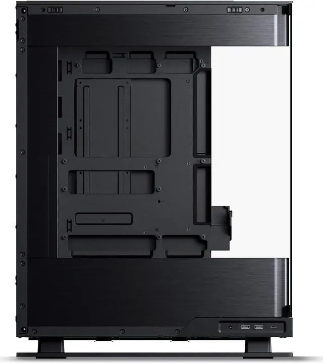 Alt view image 4 of 11 - Phanteks Evolv X2, Mid-Tower Gaming Chassis, Vertical Cooling System, See-through Tempered Glass Chassis, Brushed Aluminum interior panel with Integrated D-RGB Lighting, Brushed Black