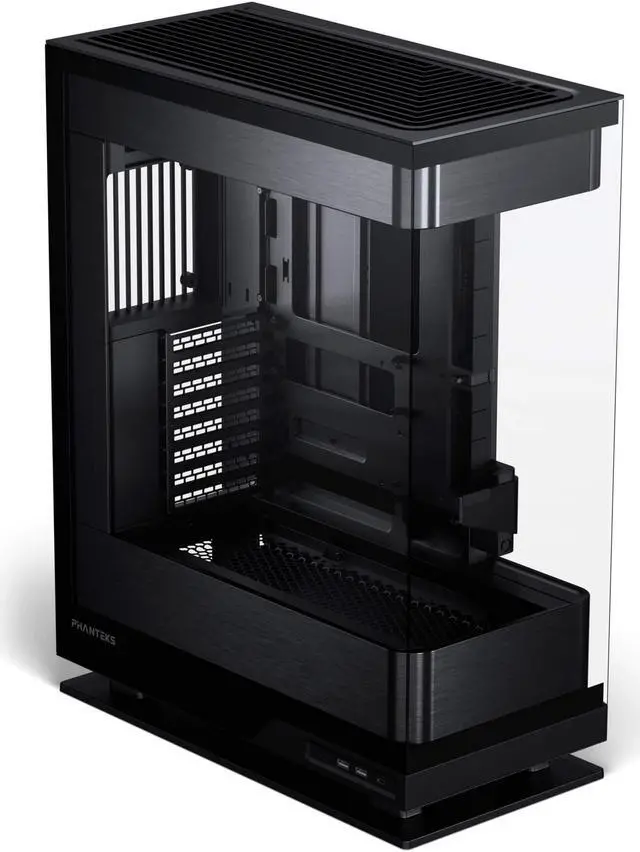 Alt view image 12 of 11 - Phanteks Evolv X2, Mid-Tower Gaming Chassis, Vertical Cooling System, See-through Tempered Glass Chassis, Brushed Aluminum interior panel with Integrated D-RGB Lighting, Brushed Black