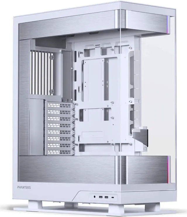 Main image of Phanteks Evolv X2, Mid-Tower Gaming Chassis, Vertical Cooling System, See-through Tempered Glass Chassis, Brushed Aluminum interior panel with Integrated D-RGB Lighting, Silver White