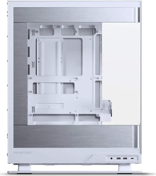 Alt view image 3 of 10 - Phanteks Evolv X2, Mid-Tower Gaming Chassis, Vertical Cooling System, See-through Tempered Glass Chassis, Brushed Aluminum interior panel with Integrated D-RGB Lighting, Silver White