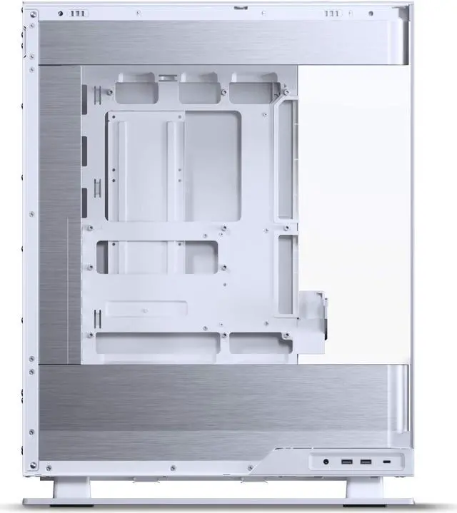 Alt view image 4 of 10 - Phanteks Evolv X2, Mid-Tower Gaming Chassis, Vertical Cooling System, See-through Tempered Glass Chassis, Brushed Aluminum interior panel with Integrated D-RGB Lighting, Silver White