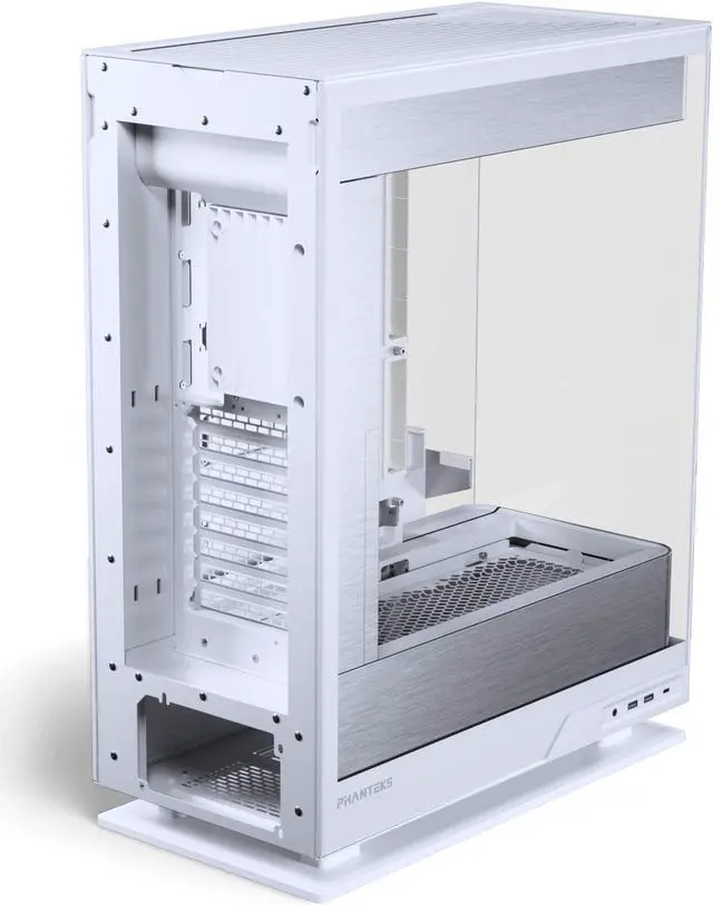 Alt view image 5 of 10 - Phanteks Evolv X2, Mid-Tower Gaming Chassis, Vertical Cooling System, See-through Tempered Glass Chassis, Brushed Aluminum interior panel with Integrated D-RGB Lighting, Silver White