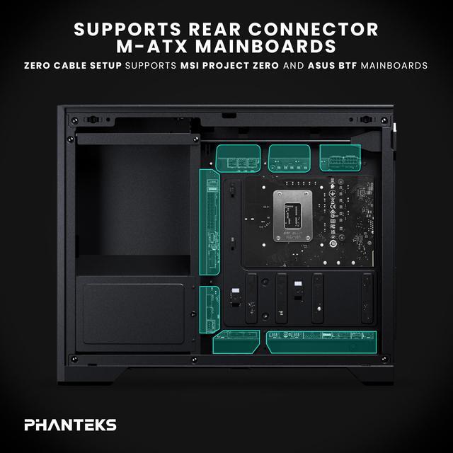 Alt view image 4 of 5 - Phanteks XT M3, Compact Micro-ATX Gaming Chassis, High Airflow Performance Mesh, Tempered Glass Window, 3x 120mm D-RGB fans, Black