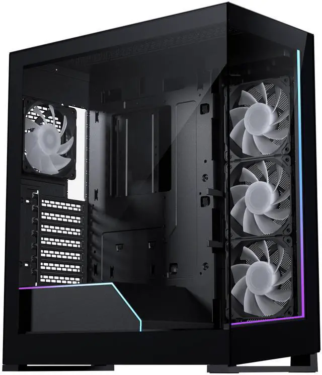 Main image of Phanteks NV5S, Showcase Mid-Tower ATX Chassis, High Airflow Performance, Integrated D/A-RGB Lighting, Seamless Tempered Glass Design, 7 Fan Positions, Black