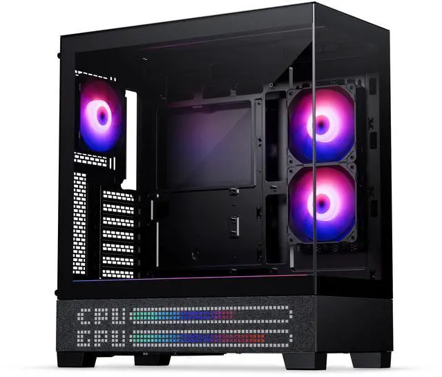 Main image of Phanteks XT View Matrix Mid-Tower ATX Gaming PC Case, 600-LED Matrix Display, Tempered Glass Front & Side Panels, USB-C 3.2 Gen2, 3x D-RGB Fans Included, Rear-Connector Ready, Charcoal Black
