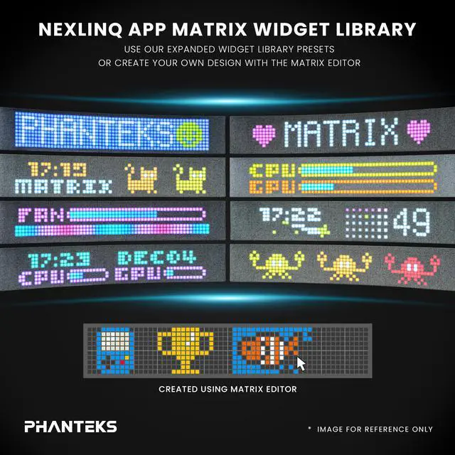 Alt view image 3 of 7 - Phanteks XT View Matrix Mid-Tower ATX Gaming PC Case, 600-LED Matrix Display, Tempered Glass Front & Side Panels, USB-C 3.2 Gen2, 3x D-RGB Fans Included, Rear-Connector Ready, Charcoal Black