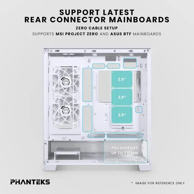 Alt view image 6 of 7 - Phanteks XT View Matrix Mid-Tower ATX Gaming PC Case, 600-LED Matrix Display, Tempered Glass Front & Side Panels, USB-C 3.2 Gen2, 3x D-RGB Fans Included, Rear-Connector Ready, Grey White