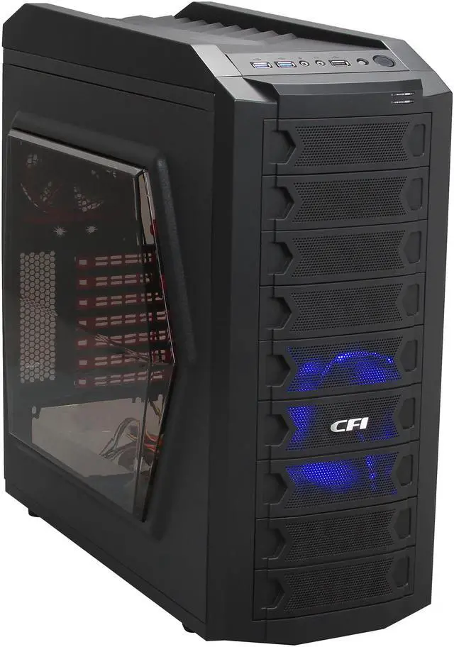 Main image of CFI Bastet CFI-A4012 Black SECC / Mesh & Plastic Front Bezel ATX Mid Tower Computer Case
