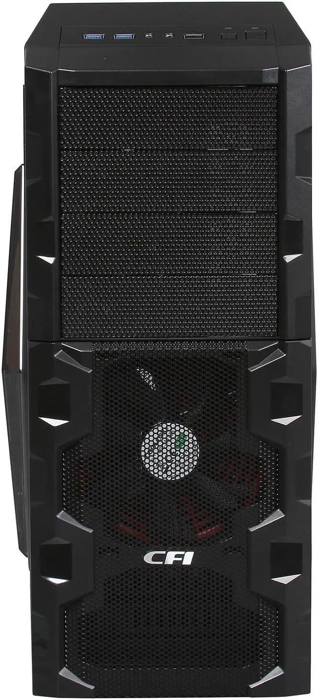 Alt view image 2 of 10 - CFI Diablo LT CFI-B1010 Black SECC / Mesh & Plastic Front Bezel ATX Mid Tower Computer Case