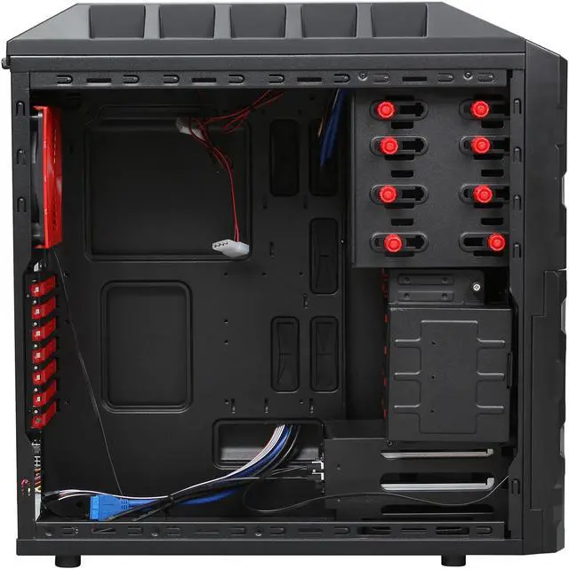 Alt view image 6 of 10 - CFI Diablo LT CFI-B1010 Black SECC / Mesh & Plastic Front Bezel ATX Mid Tower Computer Case