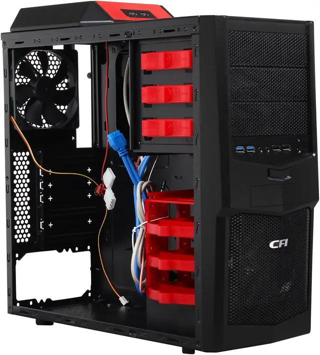 Alt view image 7 of 10 - CFI Prime 211 CFI-A4896 Black ATX Mid Tower Computer Case