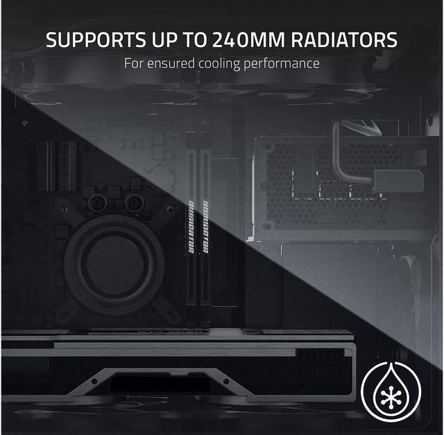 Alt view image 4 of 7 - Razer Tomahawk RC21-01400100-R3M1 Steel / Tempered Glass Mini-ITX Computer Case