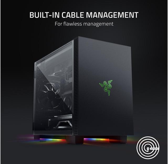 Alt view image 5 of 7 - Razer Tomahawk RC21-01400100-R3M1 Steel / Tempered Glass Mini-ITX Computer Case