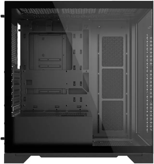 Alt view image 2 of 5 - XPG Invader X Mid Tower Gaming PC Case, Supports ATX/Micro-ATX/Mini-ITX, Dual Tempered Glass Side Panel, Support 240/360 AIO Radiator,  Black