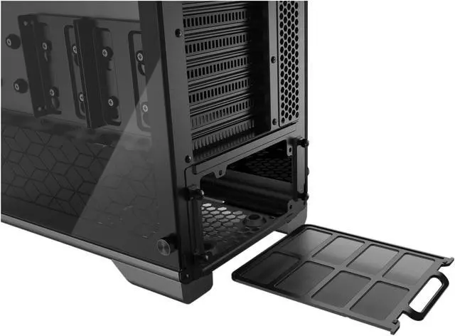 Alt view image 14 of 17 - Metallic Gear Neo Series MG-NE510_SR01 Silver Sandblasted Aluminum, Steel Chassis, Tempered Glass ATX Mid Tower Computer Case