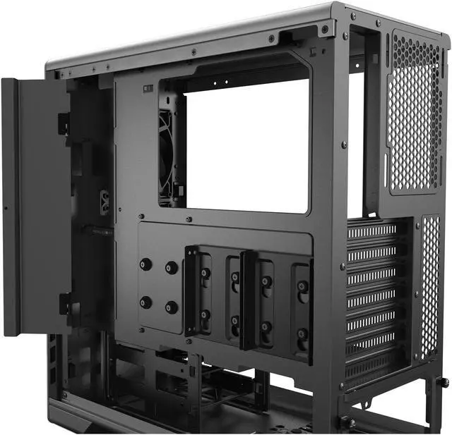 Alt view image 13 of 17 - Metallic Gear Neo Series MG-NE510_SR01 Silver Sandblasted Aluminum, Steel Chassis, Tempered Glass ATX Mid Tower Computer Case