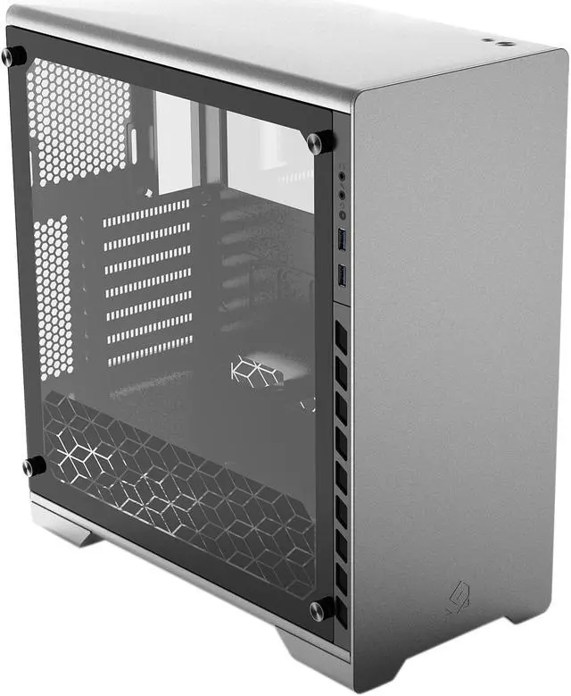 Alt view image 9 of 17 - Metallic Gear Neo Series MG-NE510_SR01 Silver Sandblasted Aluminum, Steel Chassis, Tempered Glass ATX Mid Tower Computer Case