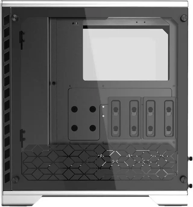 Alt view image 5 of 17 - Metallic Gear Neo Series MG-NE510_SR01 Silver Sandblasted Aluminum, Steel Chassis, Tempered Glass ATX Mid Tower Computer Case
