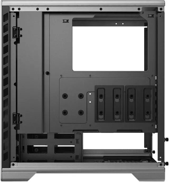 Alt view image 6 of 17 - Metallic Gear Neo Series MG-NE510_SR01 Silver Sandblasted Aluminum, Steel Chassis, Tempered Glass ATX Mid Tower Computer Case