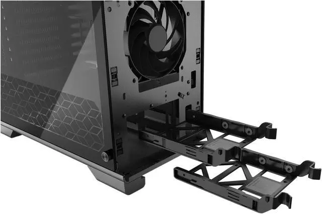 Alt view image 15 of 17 - Metallic Gear Neo Series MG-NE510_SR01 Silver Sandblasted Aluminum, Steel Chassis, Tempered Glass ATX Mid Tower Computer Case