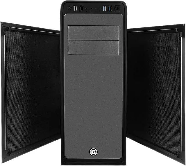 Alt view image 5 of 9 - APEX Silent  Edition Apexgaming G1 Black Steel ATX Mid Tower Computer Case