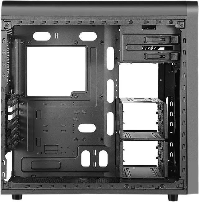 Alt view image 7 of 9 - APEX Silent  Edition Apexgaming G1 Black Steel ATX Mid Tower Computer Case