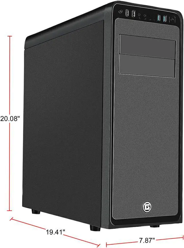 Alt view image 2 of 9 - APEX Silent  Edition Apexgaming G1 Black Steel ATX Mid Tower Computer Case