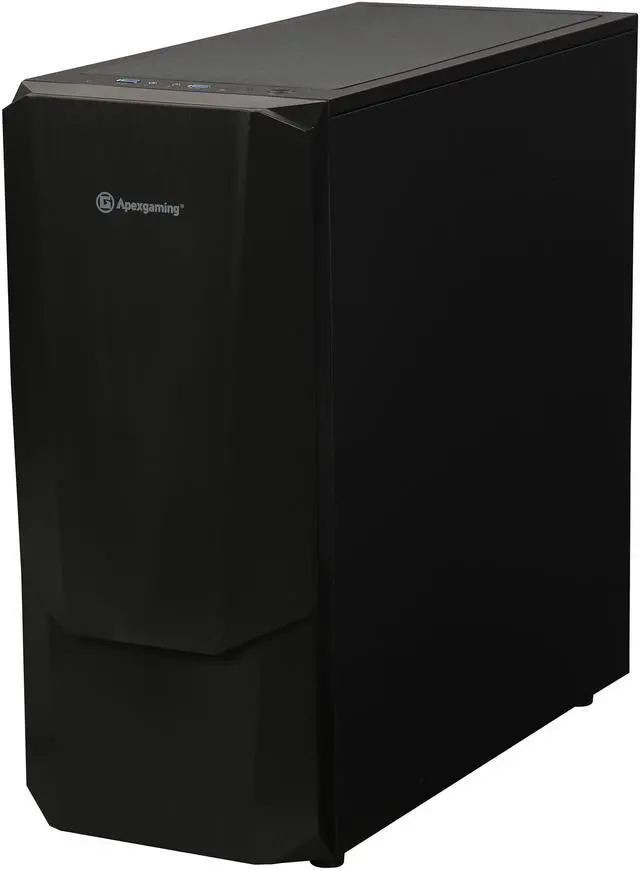 Alt view image 3 of 10 - Apexgaming Hermes S1 Black Steel / Plastic ATX Mid Tower Computer Case