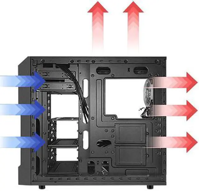 Alt view image 10 of 12 - APEX A1 Black Steel ATX Mid Tower Computer Case