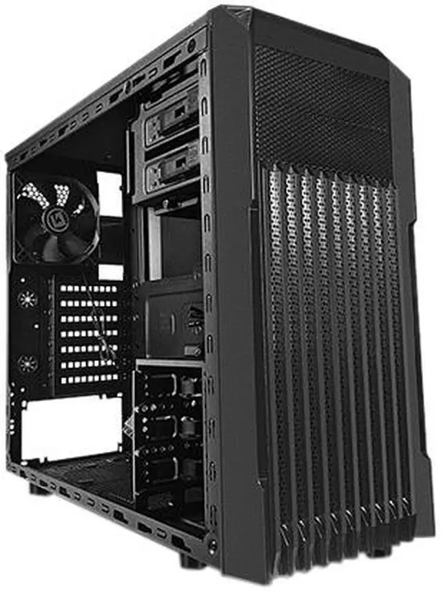 Alt view image 2 of 12 - APEX A1 Black Steel ATX Mid Tower Computer Case
