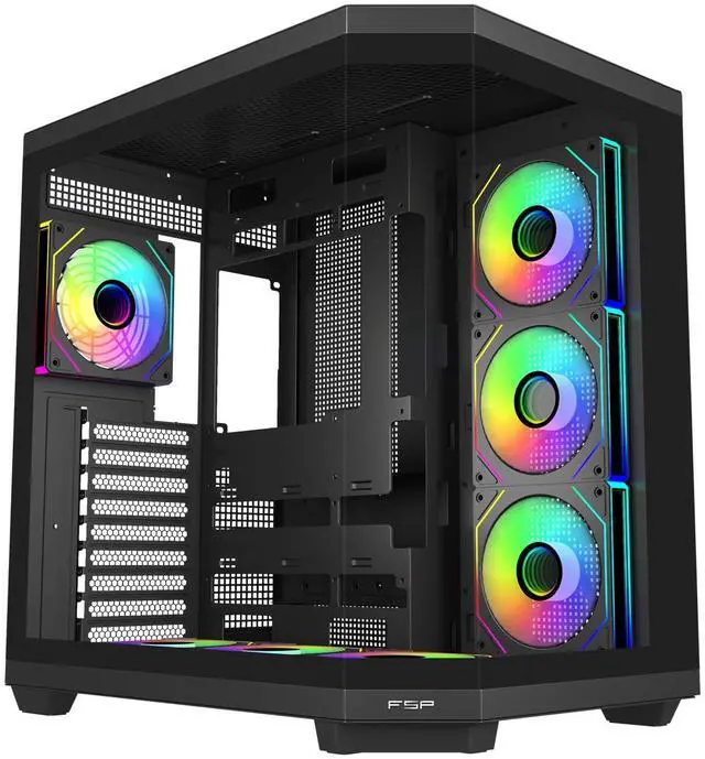 Main image of FSP U580-BA ATX Ultra PC Case with Panaromic Glass Panel, Dual-Chember