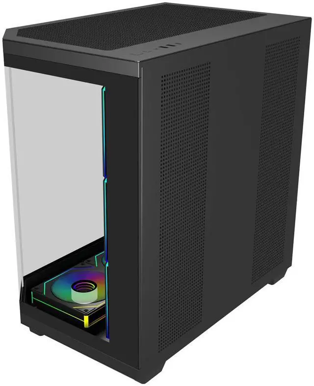 Alt view image 4 of 6 - FSP U580-BA ATX Ultra PC Case with Panaromic Glass Panel, Dual-Chember