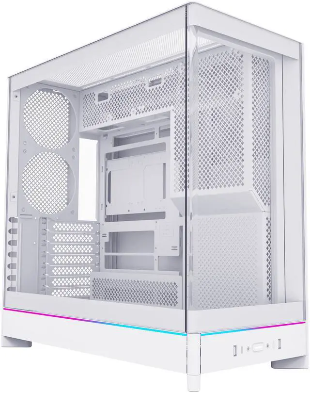 Main image of MONTECH HS02, ATX Mid-Tower PC Case, Gaming PC, High-Airflow, Reversible Layout, Sturdy Curved Tempered Glass Front Panel, Sink-in Design, Toolless Panels, White, US