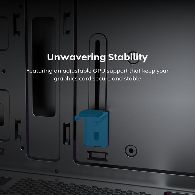 Alt view image 8 of 8 - MONTECH X5- ATX Mid-Tower Gaming PC Case, High Airflow, 3x 140mm and 1x 120mm ARGB Fans Pre-installed, Glass Side Panel, Carbon Print Accents, GPU Holder Included, Black