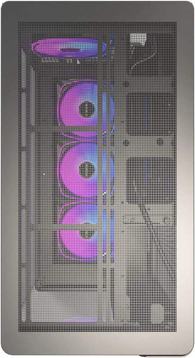 Alt view image 8 of 8 - MONTECH KING 45 PRO ATX PC Case, Curved Panoramic Glass, Chimney Airflow, 360mm Radiator Support, Compact Build for High-Performance Systems, 6 ARGB PWM Fan Pre-Installed with Fan Hub, Black