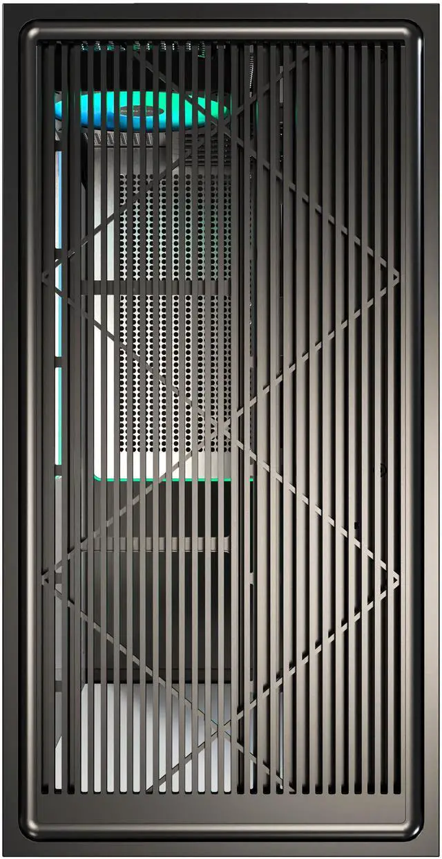 Alt view image 13 of 13 - MONTECH TG3 Panoramic ATX Mid-Tower PC Case, Pre-Installed 360mm ARGB Unibody Fans & 1x120mm ARGB Fan, ARGB Strip, Supports 360mm Radiator, RTX 5090 GPUs & Back-Connect Motherboards, Black
