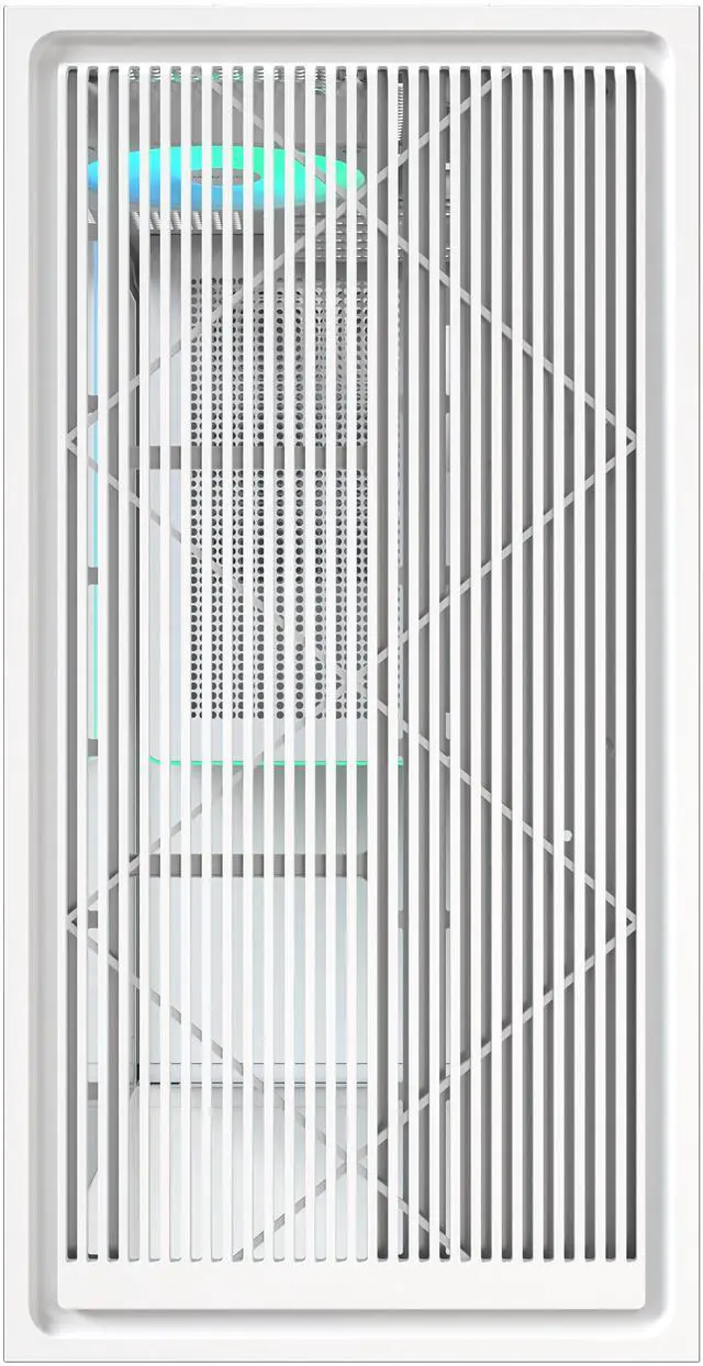 Alt view image 13 of 13 - MONTECH TG3 Panoramic ATX Mid-Tower PC Case, Pre-Installed 360mm ARGB Unibody Fans & 1x120mm ARGB Fan, ARGB Strip, Supports 360mm Radiator, RTX 5090 GPUs & Back-Connect Motherboards, White