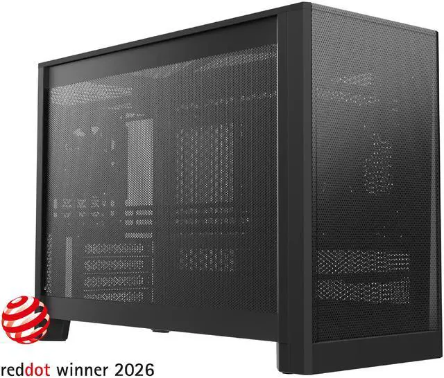 Main image of MONTECH TEN 22.7L Micro ATX PC Case, High Airflow Modular Mesh Chassis for Air, Liquid, or SFF Builds, 360mm Radiator Support, Includes Rear Fan, Black (TENB)