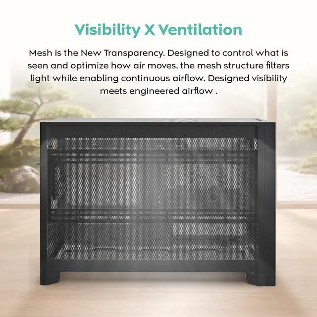 Alt view image 5 of 20 - MONTECH TEN 22.7L Micro ATX PC Case, High Airflow Modular Mesh Chassis for Air, Liquid, or SFF Builds, 360mm Radiator Support, Includes Rear Fan, Black (TENB)