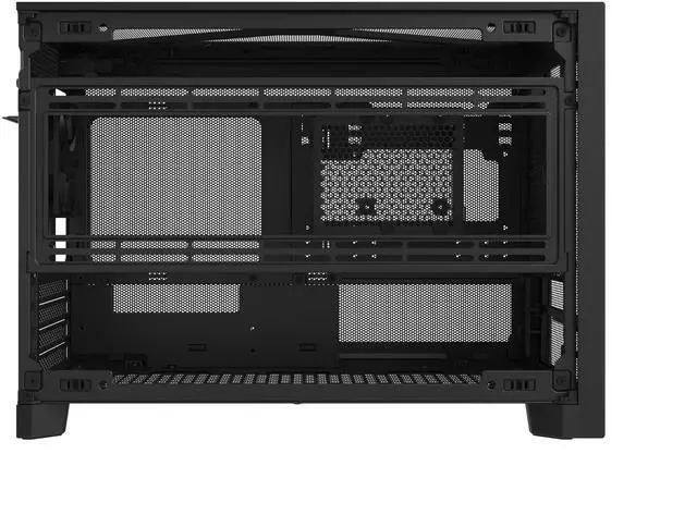 Alt view image 15 of 20 - MONTECH TEN 22.7L Micro ATX PC Case, High Airflow Modular Mesh Chassis for Air, Liquid, or SFF Builds, 360mm Radiator Support, Includes Rear Fan, Black (TENB)