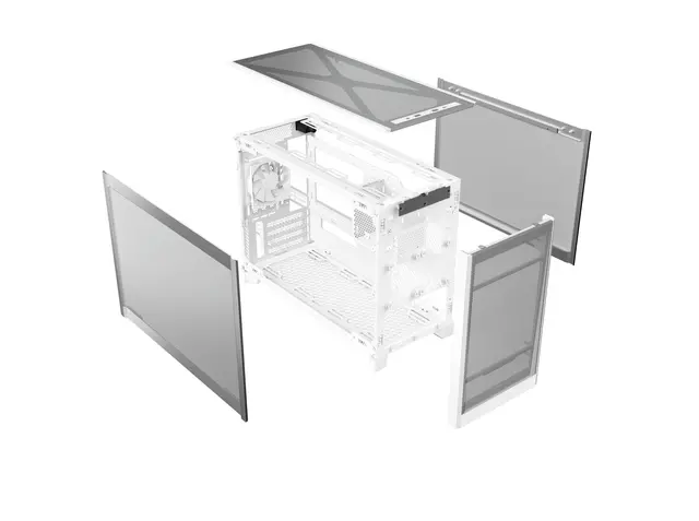 Alt view image 12 of 20 - MONTECH TEN 22.7L Micro ATX PC Case, High Airflow Modular Mesh Chassis for Air, Liquid, or SFF Builds, 360mm Radiator Support, Includes Rear Fan, White (TENW)