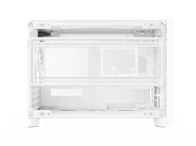 Alt view image 17 of 20 - MONTECH TEN 22.7L Micro ATX PC Case, High Airflow Modular Mesh Chassis for Air, Liquid, or SFF Builds, 360mm Radiator Support, Includes Rear Fan, White (TENW)