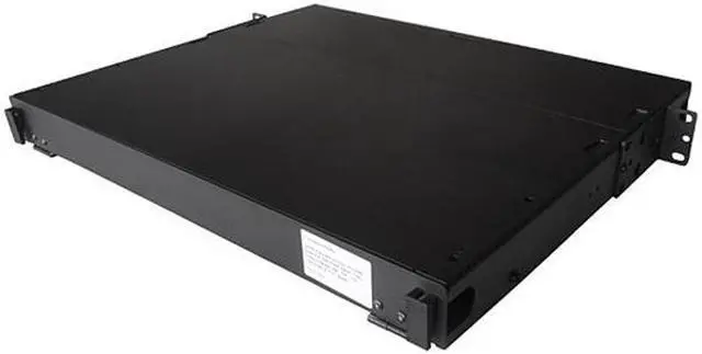 Alt view image 3 of 6 - Nippon Labs Rack Mount FDU 1RU With Slide Out Fiber Patch Panel - Tray, Holds 3 Panels, Max. 72F, 1.75"H x 19"W x 13.75"D - Black