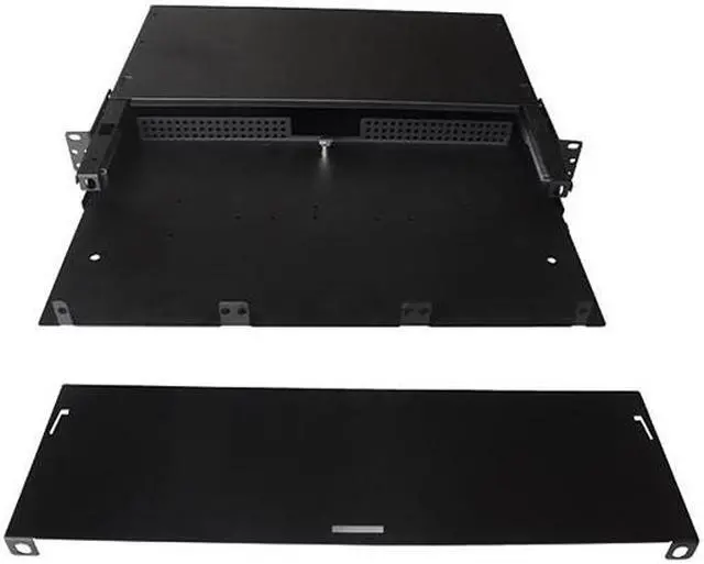 Alt view image 5 of 6 - Nippon Labs Rack Mount FDU 1RU With Slide Out Fiber Patch Panel - Tray, Holds 3 Panels, Max. 72F, 1.75"H x 19"W x 13.75"D - Black