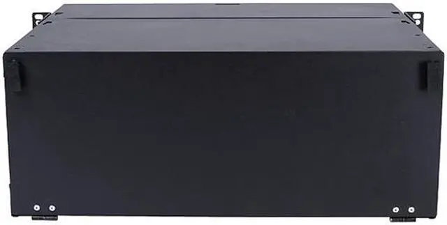 Alt view image 3 of 7 - Nippon Labs Rack Mount FDU 4RU With Slide Out Fiber Patch Panel - Tray, Holds 12 Panels, Max. 288F, 7"H x 19"W x 14"D - Black