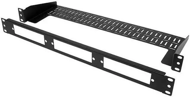 Alt view image 2 of 4 - Nippon Labs Rack Mount 1RU Blank Fiber Patch Panel, Holds 3 LGX Footprint Adapter Panels/Cassettes, with Cable Manager - Black