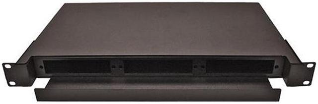 Alt view image 2 of 6 - Nippon Labs Rack Mount FDU 1RU - Slide Out w/Tray, Holds 3 Panels, 3 Splice Trays (*24F ea.) & Cable Routing Spools, Max. 72F, 1.75"H x 19"W x 12.5"D - Black