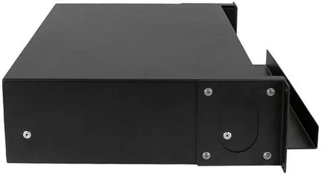 Alt view image 3 of 6 - Nippon Labs Rack Mount FDU 2RU - Slide Out w/Tray, Holds 6 Panels, 6 Splice Trays (*24F ea.) & 2 Half Round Cable Routing Spools, Max. 144F, 3"H x 19"W x 12.5"D, - Black